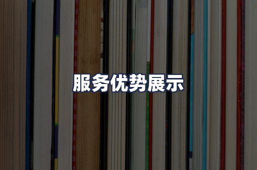 服务优势展示